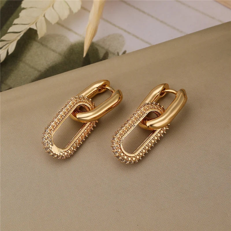 Ellipticle Double Ring Earrings